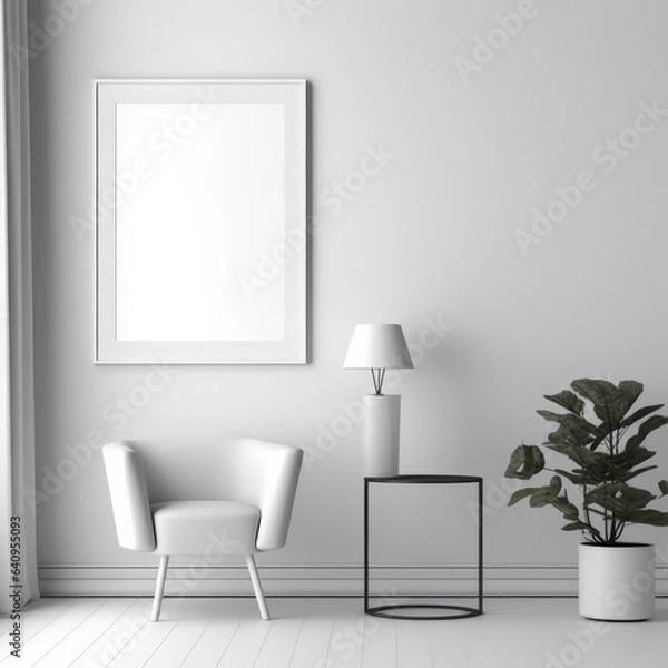 Fototapeta Clean High End Interior Empty Picture Frame