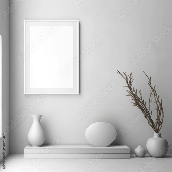 Fototapeta Clean High End Interior Empty Picture Frame