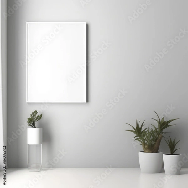 Fototapeta Clean High End Interior Empty Picture Frame