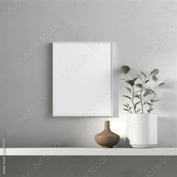 Fototapeta Clean High End Interior Empty Picture Frame
