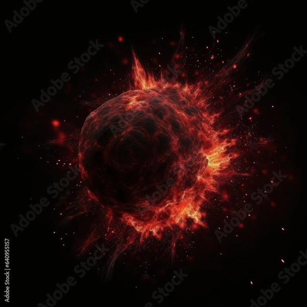 Fototapeta Arcane Magic Fireballs and Swirls 4k