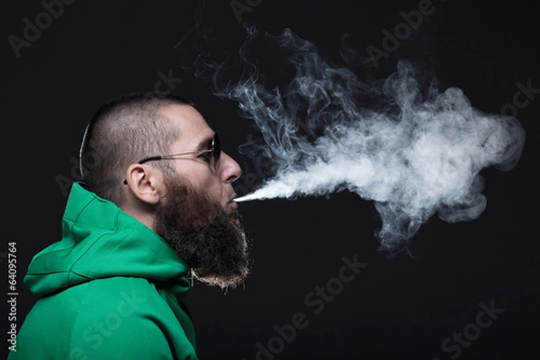 Obraz Bearded man, smoking