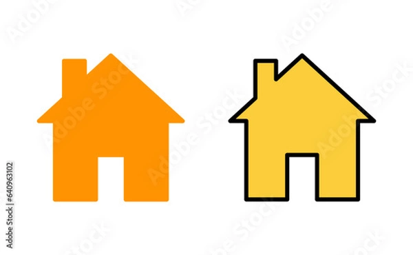 Fototapeta House icon set for web and mobile app. Home sign and symbol