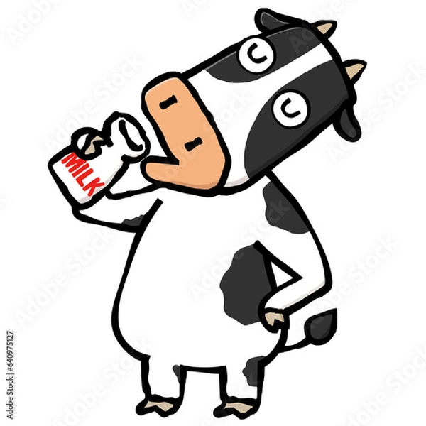 Fototapeta 牛乳を飲む牛