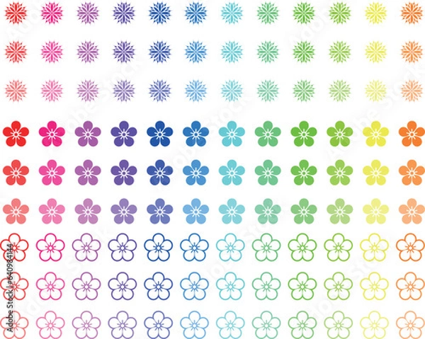 Fototapeta 和の花アイコン