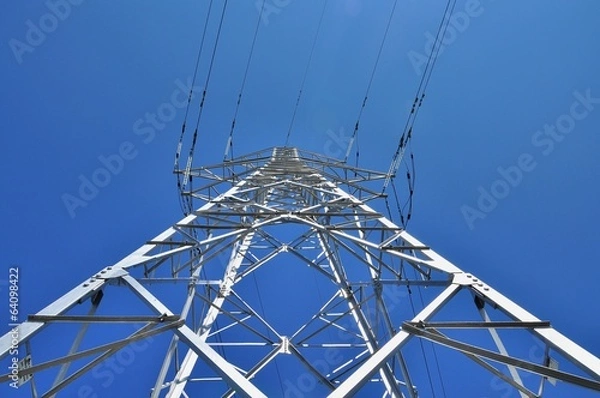 Obraz Power pole below view