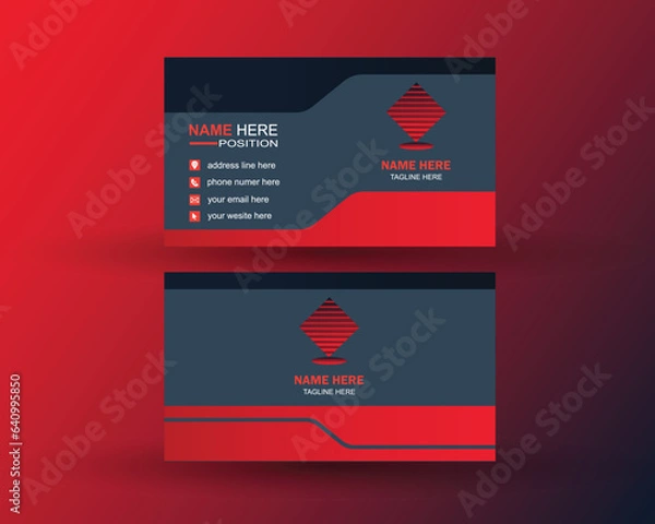 Obraz Clean vector business card design