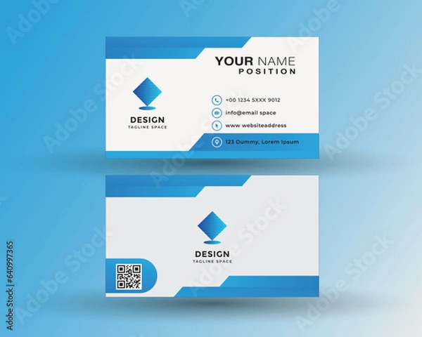 Fototapeta simple vector minimalist name card / business card