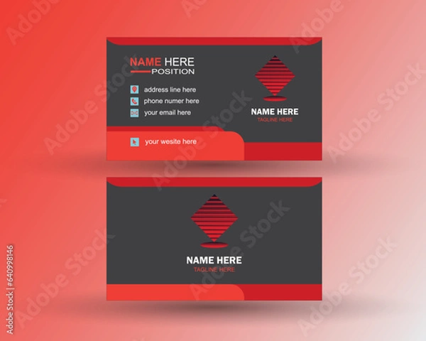 Fototapeta simple vector minimalist name card / business card