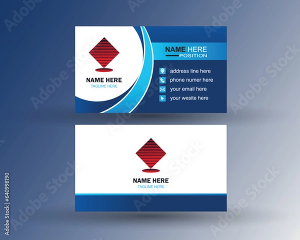 Obraz clean vector business card design