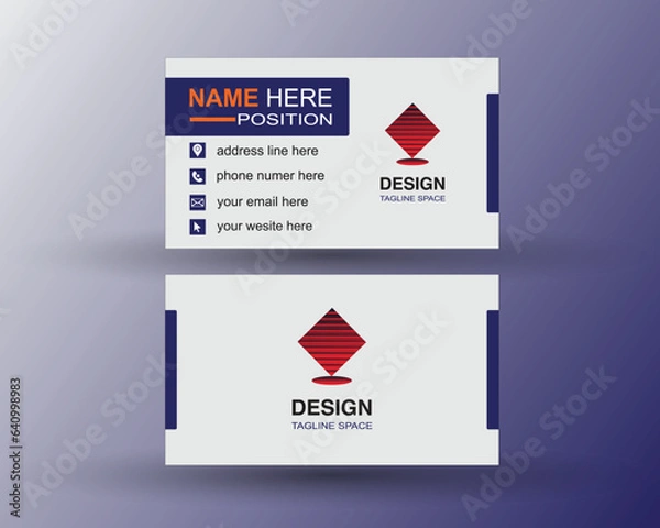 Fototapeta clean vector business card design
