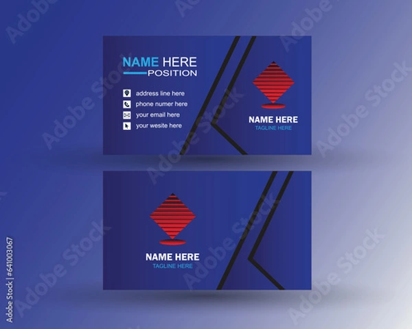 Obraz simple vector business card design