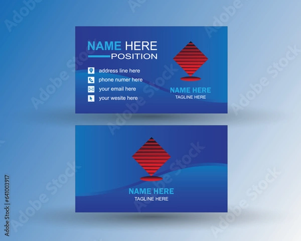 Obraz minimalist vector business card design template