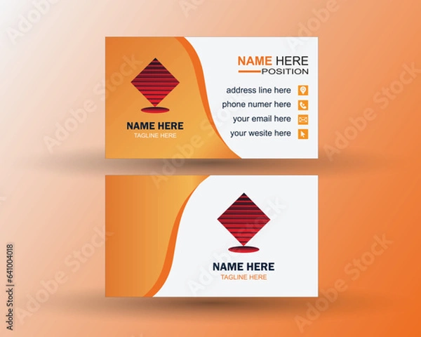 Fototapeta minimalist vector business card design template