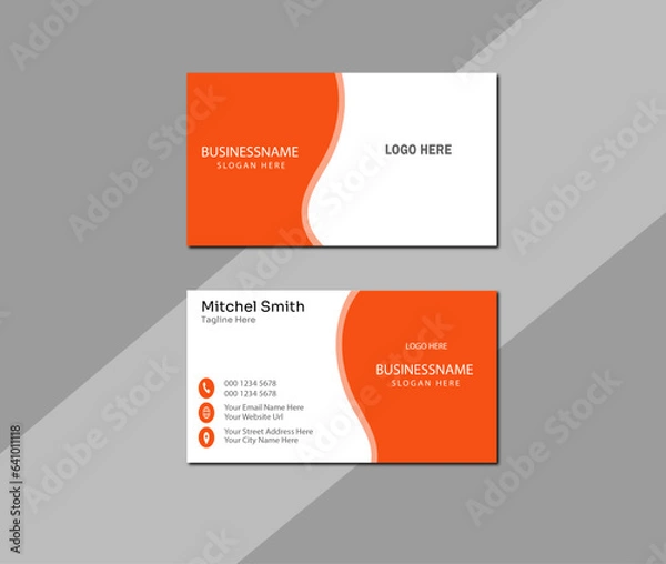 Fototapeta Modern design template. Modern business card design. Professional Business card design and modern visiting card. Creative business card design.
