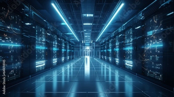 Obraz Server Room by AI generate.