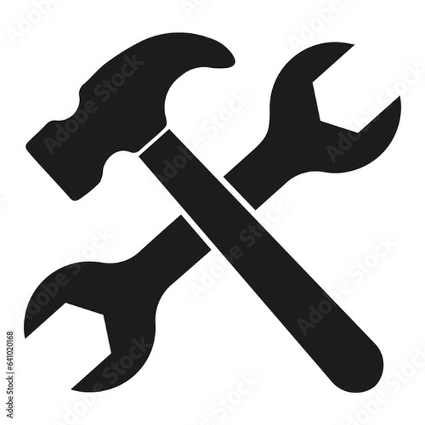 Obraz wrench and hammer icon illustration