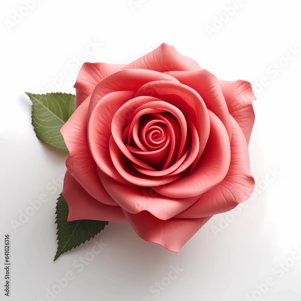 Obraz red rose isolated on white background