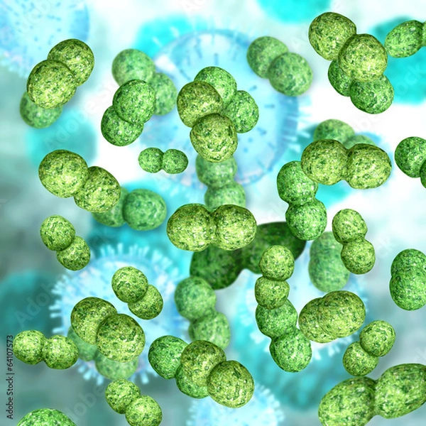 Fototapeta Enterokokken - 3d Render