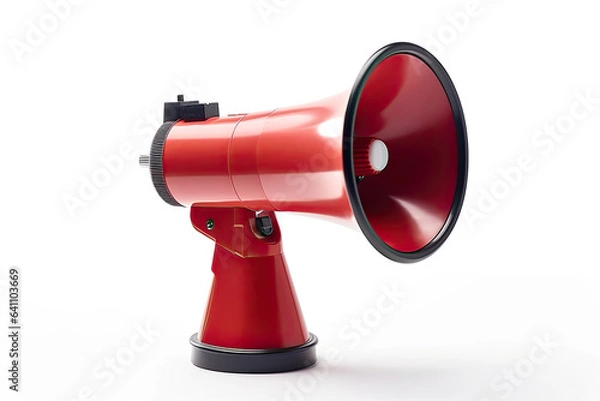 Obraz A megaphone isolated on white background. Generative Ai