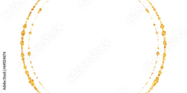 Fototapeta 金色風のキラキラした円形の線の背景イラスト素材