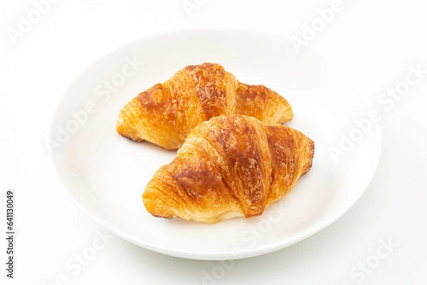 Obraz 白背景にクロワッサン