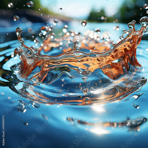 Obraz water drop    Generative AI