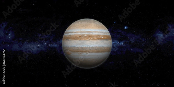 Obraz Jupiter and Milky Way Galaxy Background