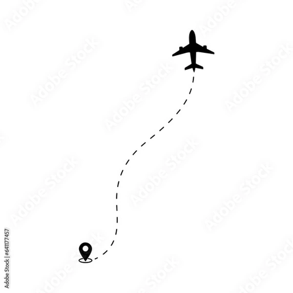 Fototapeta Airplane Path Line