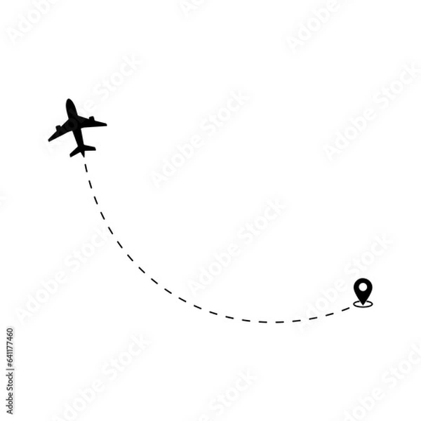 Fototapeta Airplane Path Line
