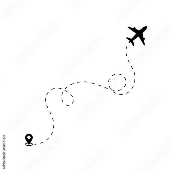 Fototapeta Airplane Path Line