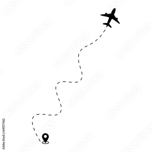 Fototapeta Airplane Path Line