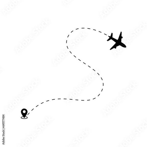 Fototapeta Airplane Path Line