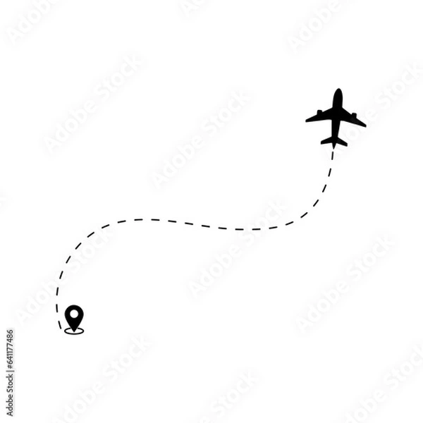 Fototapeta Airplane Path Line