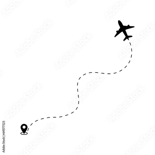 Fototapeta Airplane Path Line