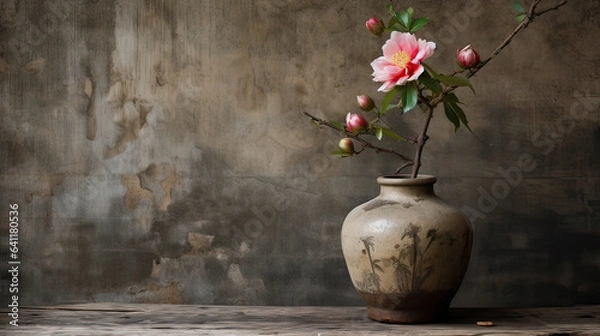 Obraz The beauty of imperfection: Embrace the concept of wabi-sabi and capture the charm in the worn, weathered, or aged. AI generative