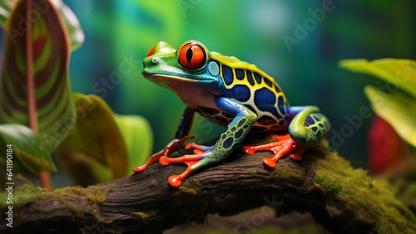 Obraz Colorful Frog in a Rainforest