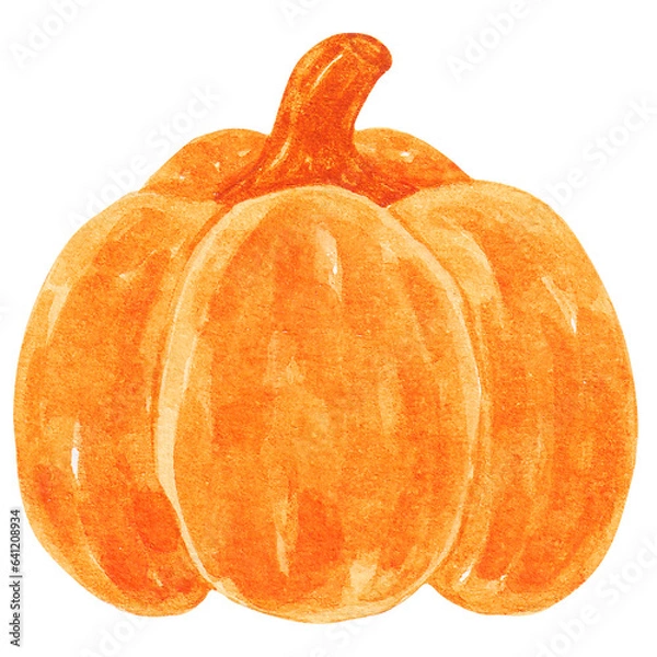 Obraz Pumpkin watercolor style, Concept of thanksgiving day
