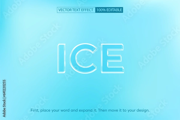 Obraz Cold ice style editable text effect