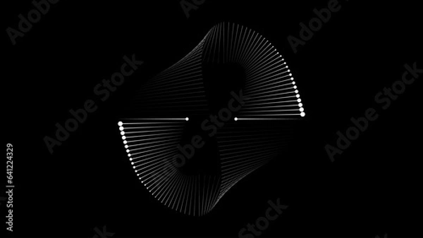 Obraz Spiral sound wave rhythm dynamic abstract background