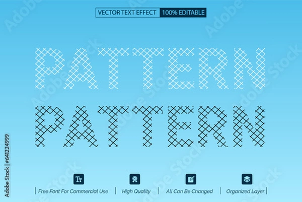 Fototapeta geometric pattern style editable text effect