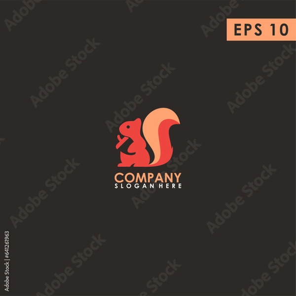 Fototapeta Squirrel Logo Design Vector Template. Modern Design. Vector Illustration