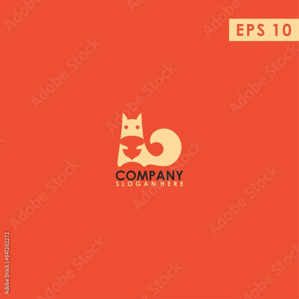 Fototapeta Acorn Of Squirrel Logo Design Vector Template. Modern Design. Vector Illustration