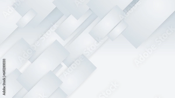 Fototapeta White gray satin texture that is white silver fabric silk panorama background with beautiful soft blur pattern natural.