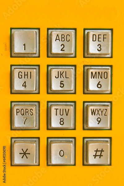 Obraz button number public telephone