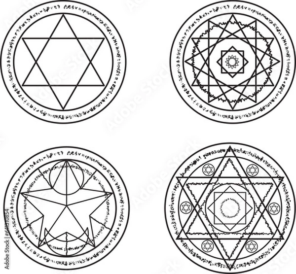 Fototapeta 魔法陣　魔術　アイコン