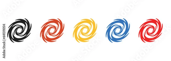 Fototapeta Hurricane symbol. Typhoon, storm, twister, vortex illustration design in abstract style.