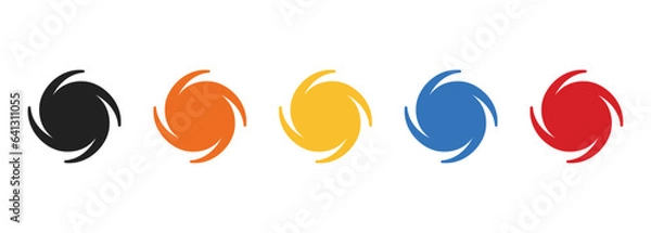 Fototapeta Hurricane symbol. Typhoon, storm, twister, vortex illustration design in abstract style.