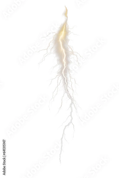 Fototapeta lightning rays on white