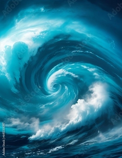 Obraz blue ocean wave